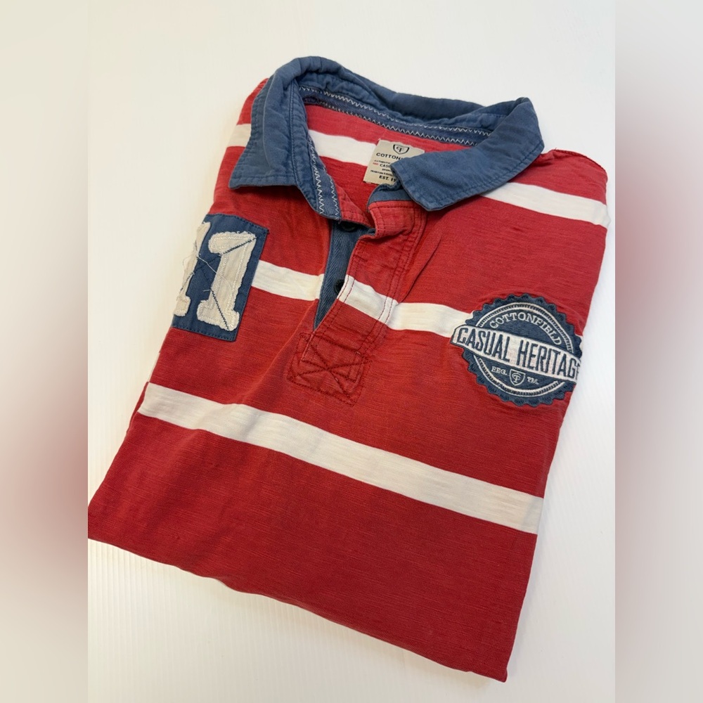 T300- COTTONFIELD Red Polo Shirt